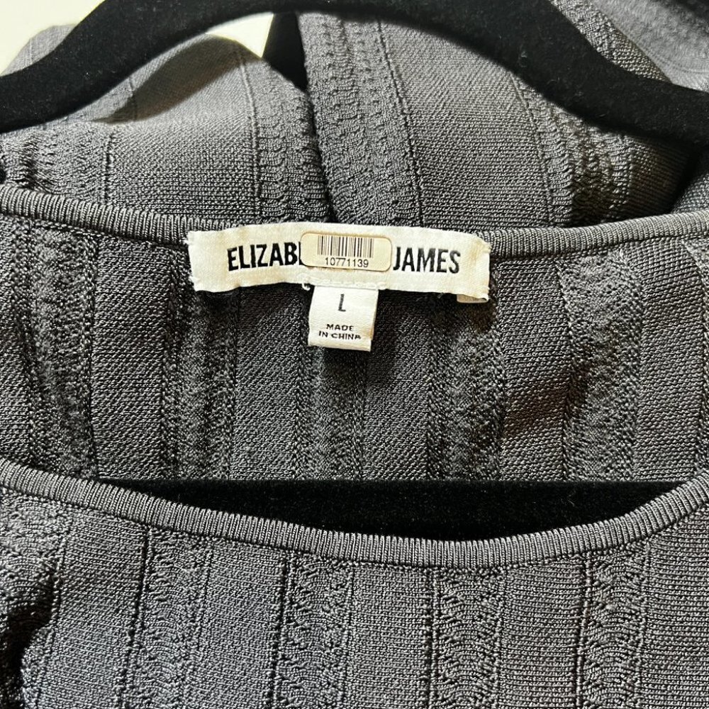 Elizabeth & James Gray Granite Flare Dress $395 - Picture 9 of 10